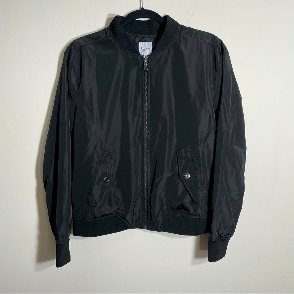 Kensie Jeans Black Bomber Jacket